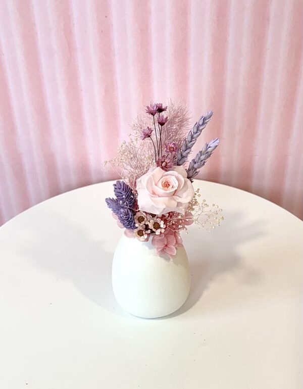 Mother's Day Mini Posy in Vase - Pinks and Lilacs