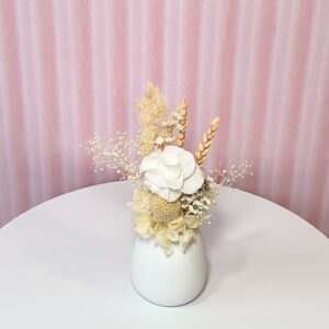 Mother's Day Mini Posy in Vase - Neutrals and Peaches