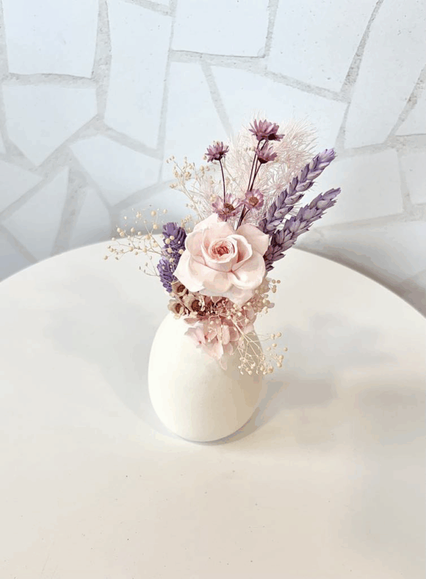 Mini Posy in Vase - Pinks and Lilacs - Image 3