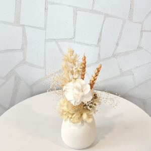 Mini Posy in Vase - Neutrals and Peaches