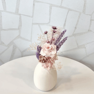 Mini Posy in Vase - Pinks and Lilacs