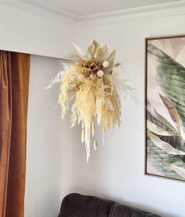Rustic Floral Hanging Pouff