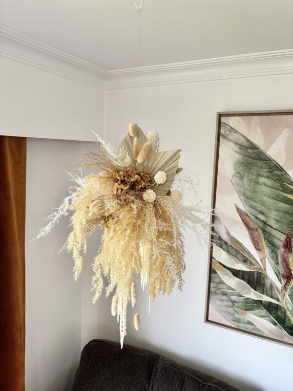Rustic Floral Hanging Pouff - Image 2