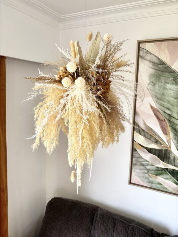 Rustic Floral Hanging Pouff - Image 3