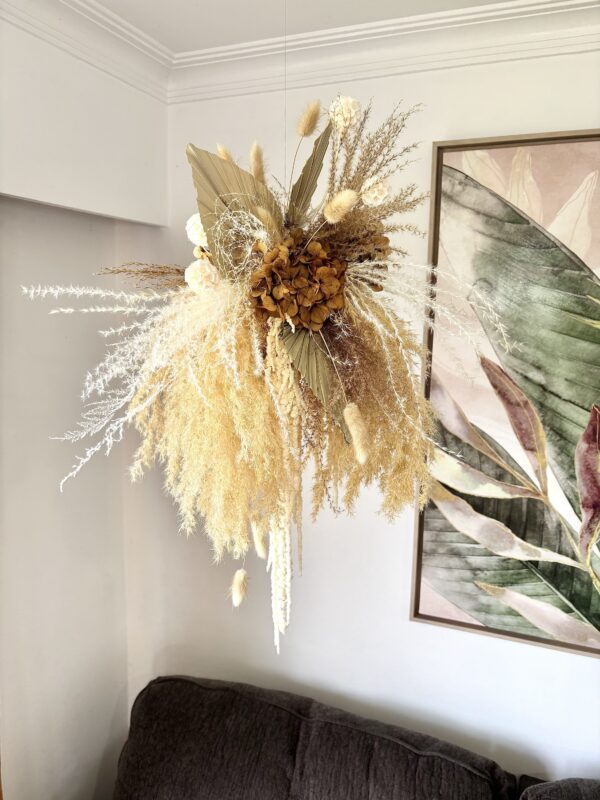 Rustic Floral Hanging Pouff - Image 7