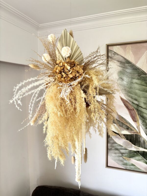 Rustic Floral Hanging Pouff - Image 4